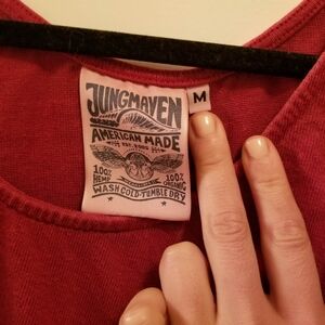 Jungmaven hemp red tank top